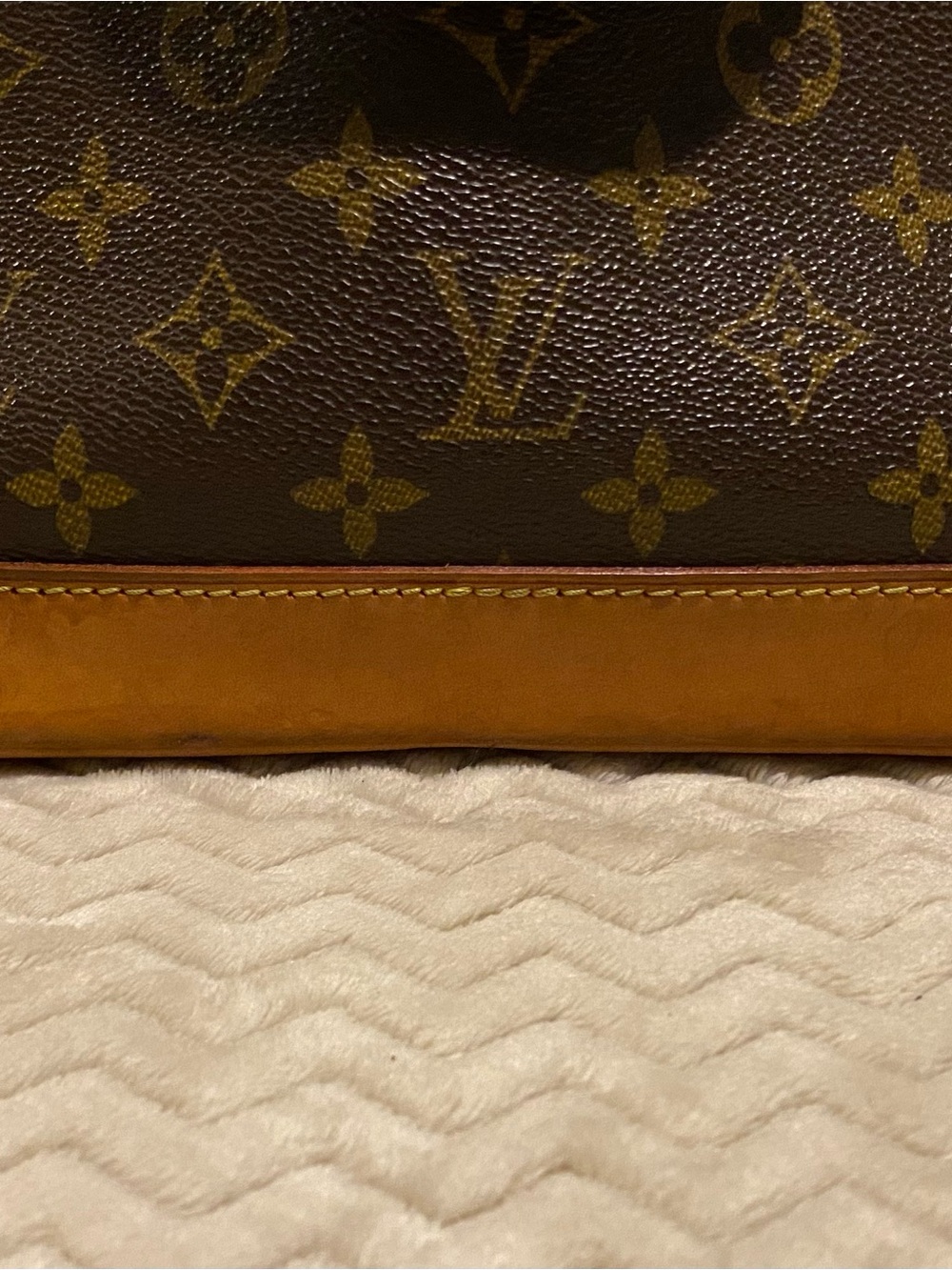 Louis Vuitton Monogram Top-Handle Alma Bag in Brown and Tan - Picture 9 of 10
